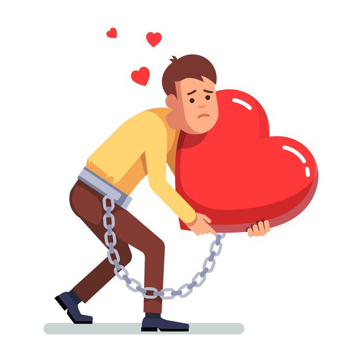 businessman chained heart 3446 631